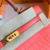 Hermes Kelly Alligator Matte Watermelon red Gold Hardware 25cm Full Handmade