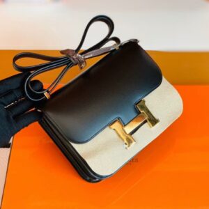 Hermes Constance Box Black Gold Hardware 18cm Full Handmade