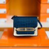mmexport1672913602901-1024x789-2 Hermes Roulis Shiny Alligator & Matte Alligator Deep blue Gold Hardware 18cm Full Handmade