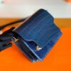 mmexport1672913608949-1024x817-1 Hermes Roulis Shiny Alligator & Matte Alligator Deep blue Gold Hardware 18cm Full Handmade