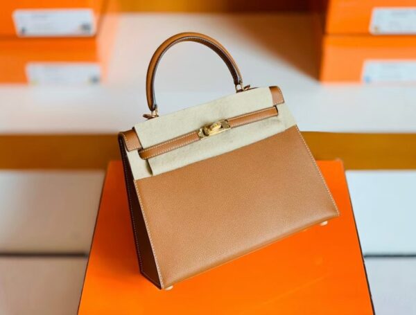 mmexport1673323012078-1024x777-1 Hermes Kelly Epsom CK37 Golden Brown Gold Hardware 25cm Full Handmade