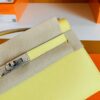 Hermes Kelly Pochette Epsom 9R Lemon Yellow Silver Hardware 22cm Full Handmade