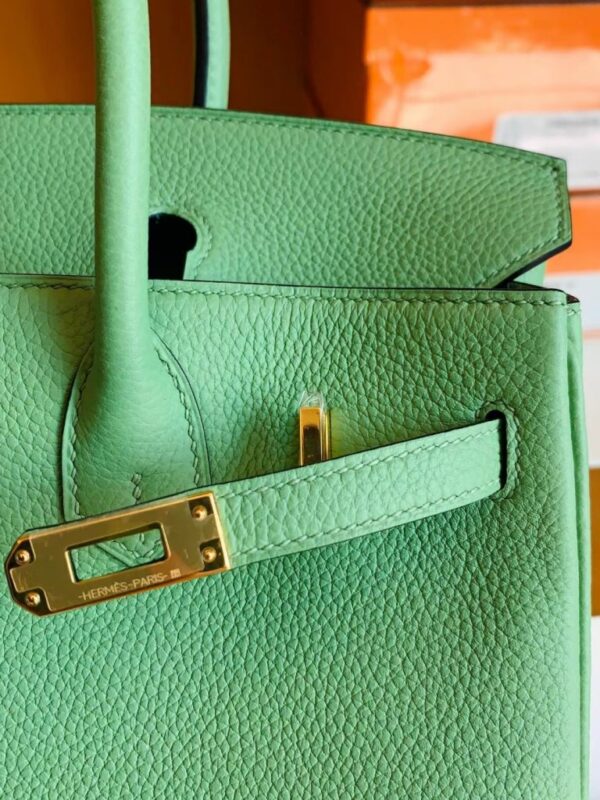 Hermes Birkin Togo Avocado green Gold Hardware 25cm Full Handmade