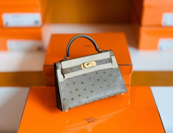 mmexport1673338848719-1024x791-2 Hermes Mini Kelly Ostrich etoupe grey Gold Hardware 19cm Full Handmade