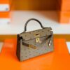 mmexport1673338860744-1024x800-1 Hermes Mini Kelly Ostrich etoupe grey Gold Hardware 19cm Full Handmade