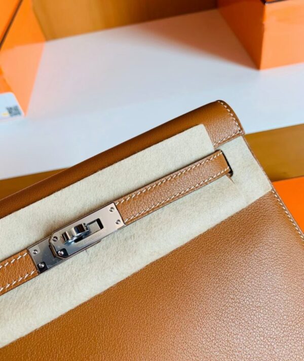 mmexport1673338908254-862x1024-1 Hermes kelly dance Swift Golden Brown Silver Hardware 22cm Full Handmade