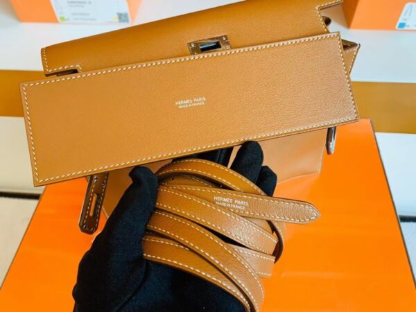 mmexport1673338912649-1024x768-1 Hermes kelly dance Swift Golden Brown Silver Hardware 22cm Full Handmade