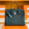 Hermes Birkin Togo Black & Green Color bar Silver Hardware 30cm Full Handmade