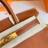Hermes Birkin Barenia CK37 Golden brown & L3 Rose purple Gold Hardware 30cm Full Handmade