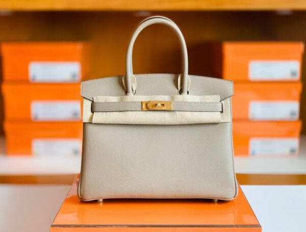 mmexport1673344780856-1024x777-2 Hermes Birkin Togo ck81 Gris T Gold Hardware 30cm Full Handmade