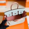 Hermes Birkin Chevre 3Q sakura pink & 80 Pearl grey Gold Hardware 25cm Full Handmade