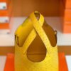 Hermes Picotin Lock Ostrich Lemon yellow Silver Hardware 22cm Full Handmade