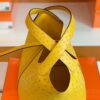 Hermes Picotin Lock Ostrich Lemon yellow Silver Hardware 22cm Full Handmade