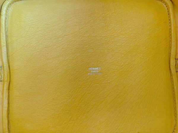 Hermes Picotin Lock Ostrich Lemon yellow Silver Hardware 22cm Full Handmade