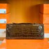 mmexport1673344891386-1024x768-1 Hermes Kelly cut Olive green Shiny crocodile Silver Hardware 31cm Full Handmade