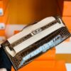 mmexport1673344892751-1024x745-1 Hermes Kelly cut Olive green Shiny crocodile Silver Hardware 31cm Full Handmade