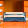 mmexport1673344913063-1024x777-1 Hermes Kelly cut Shiny crocodile Blue Silver Hardware 31cm Full Handmade