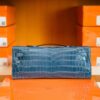 mmexport1673344914529-1024x768-1 Hermes Kelly cut Shiny crocodile Blue Silver Hardware 31cm Full Handmade