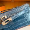 mmexport1673344918889-1024x768-1 Hermes Kelly cut Shiny crocodile Blue Silver Hardware 31cm Full Handmade
