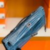 mmexport1673344925327-1024x768-1 Hermes Kelly cut Shiny crocodile Blue Silver Hardware 31cm Full Handmade