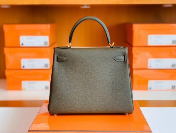 Hermes Kelly Togo CK46 carbon grey Gold Hardware 28cm Full Handmade