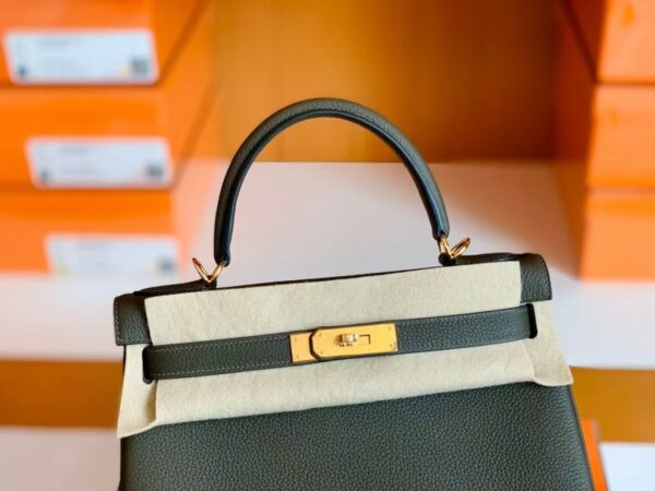 Hermes Kelly Togo CK46 carbon grey Gold Hardware 28cm Full Handmade