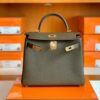 Hermes Kelly Togo CK46 carbon grey Gold Hardware 28cm Full Handmade