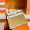 Hermes Kelly Togo U8 Light Golden color Gold Hardware 28cm Full Handmade