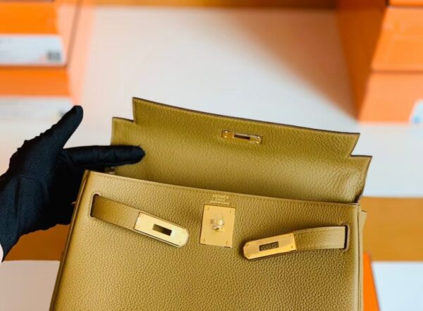 Hermes Kelly Togo U8 Light Golden color Gold Hardware 28cm Full Handmade