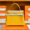 Hermes Kelly Togo 9D Amber yellow Gold Hardware 28cm Full Handmade