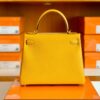 Hermes Kelly Togo 9D Amber yellow Gold Hardware 28cm Full Handmade