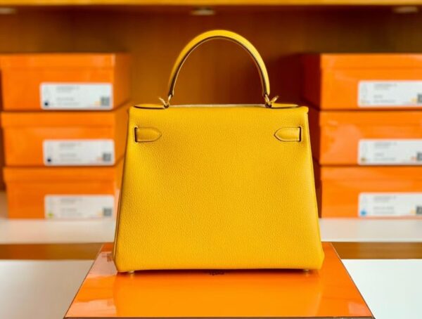 Hermes Kelly Togo 9D Amber yellow Gold Hardware 28cm Full Handmade