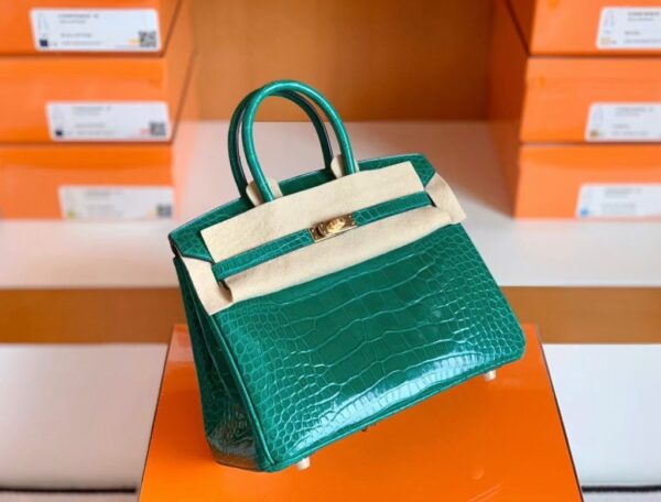 mmexport1673775156094-1024x779-1 Hermes Birkin Shiny Alligator 6Q jade green Gold Hardware 25cm Full Handmade