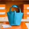 mmexport1673775336278-1024x785-1 Hermes Picotin Lock Togo P3 Candy Blue Silver Hardware 18cm Full Handmade