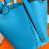 mmexport1673775343586-1024x787-1 Hermes Picotin Lock Togo P3 Candy Blue Silver Hardware 18cm Full Handmade