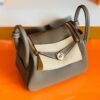 Hermes mini Lindy Togo 18 etoupe Gold Hardware 19cm Full Handmade
