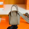 Hermes mini Lindy Togo 18 etoupe Gold Hardware 19cm Full Handmade