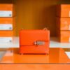 mmexport1673775385779-1024x776-1 Hermes Verrou Chevre Orange Silver Hardware 17cm Full Handmade