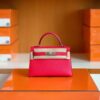 mmexport1674909134352-1024x768-2 Hermes mini kelly Epsom i6 Rose Pink Silver Hardware 19cm Full Handmade