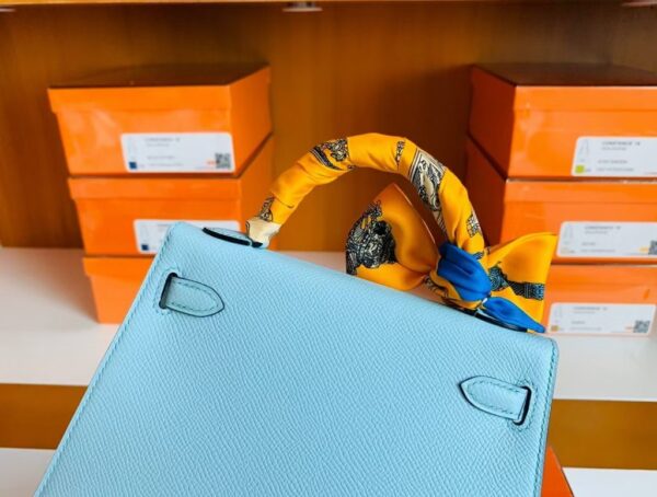 mmexport1674909204622-1024x774-1 Hermes mini kelly Epsom 6u Light Blue Silver Hardware 19cm Full Handmade