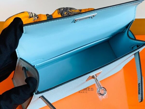 mmexport1674909208849-1024x768-1 Hermes mini kelly Epsom 6u Light Blue Silver Hardware 19cm Full Handmade