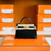 mmexport1674909441971-1024x768-2 Hermes mini kelly Box Black Gold Hardware 19cm Full Handmade