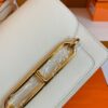 Hermes Roulis Eve Leather craie White Gold Hardware 18cm Full Handmade