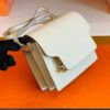 Hermes Roulis Eve Leather craie White Gold Hardware 18cm Full Handmade