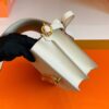 Hermes Roulis Eve Leather craie White Gold Hardware 18cm Full Handmade