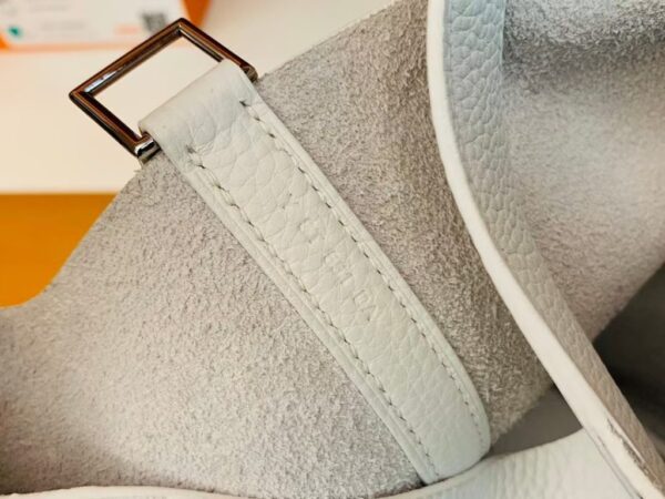 Hermes Picotin Lock TC Leather 01 Pure white Silver Hardware 18cm Full Handmade