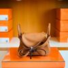 Hermes Mini Lindy Togo CK37 Golden Brown Gold Hardware 19cm Full Handmade