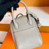 Hermes Mini Lindy Togo M8 gris asphalte Gold Hardware 19cm Full Handmade