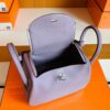 Hermes Mini Lindy Togo 4W Taro purple Silver Hardware 19cm Full Handmade