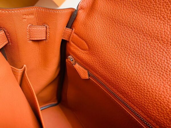 mmexport1676280659465-1024x768-1 Hermes Kelly Togo R1 Pumpkin orange Silver Hardware 32cm Full Handmade